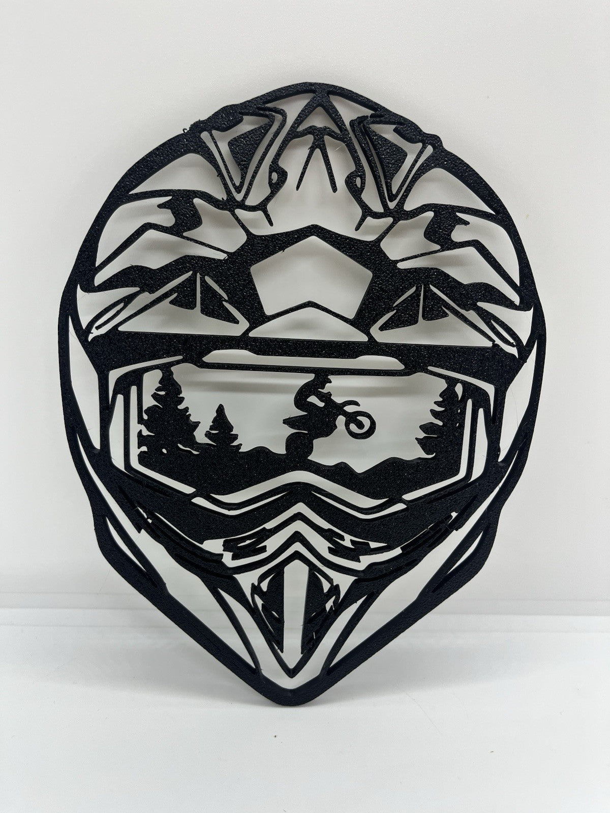 decorazione da parete wall art arte da muro casa casco moto cross PLA