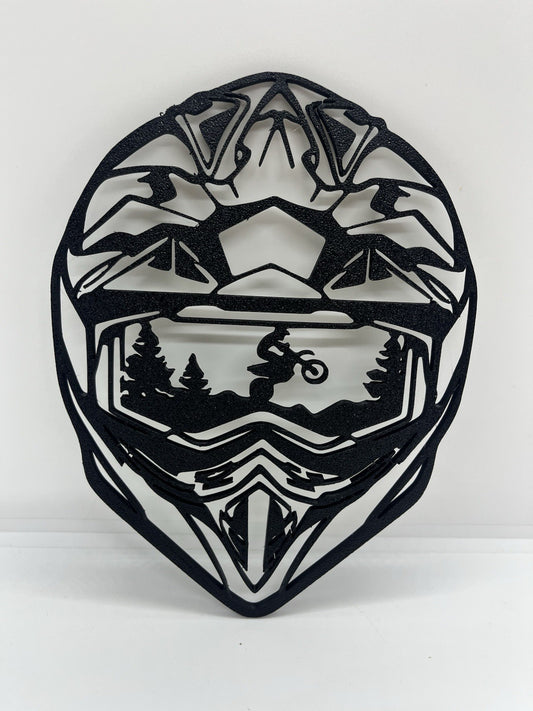 decorazione da parete wall art arte da muro casa casco moto cross PLA