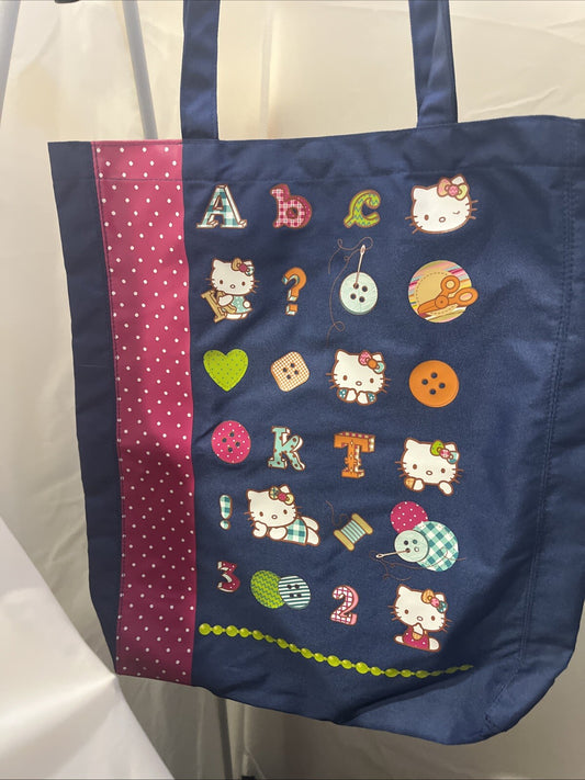 borsa shopper a mano hello Kitty bambina sanrio camomilla 44x39x7 blu