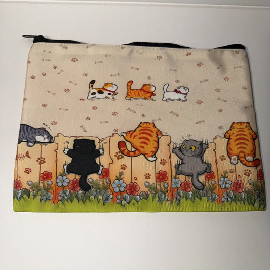 busta porta oggetti beauty pochette da borsa fantasia gatti gatto cats simpatici