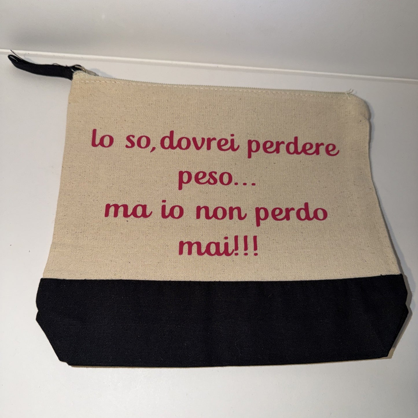 busta porta oggetti beauty pochette scritta divertente da borsa