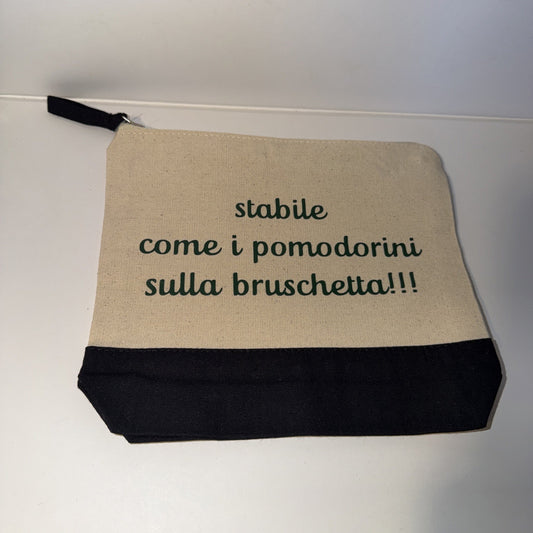 busta porta oggetti beauty pochette scritta divertente da borsa