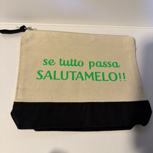 busta porta oggetti beauty pochette scritta divertente da borsa