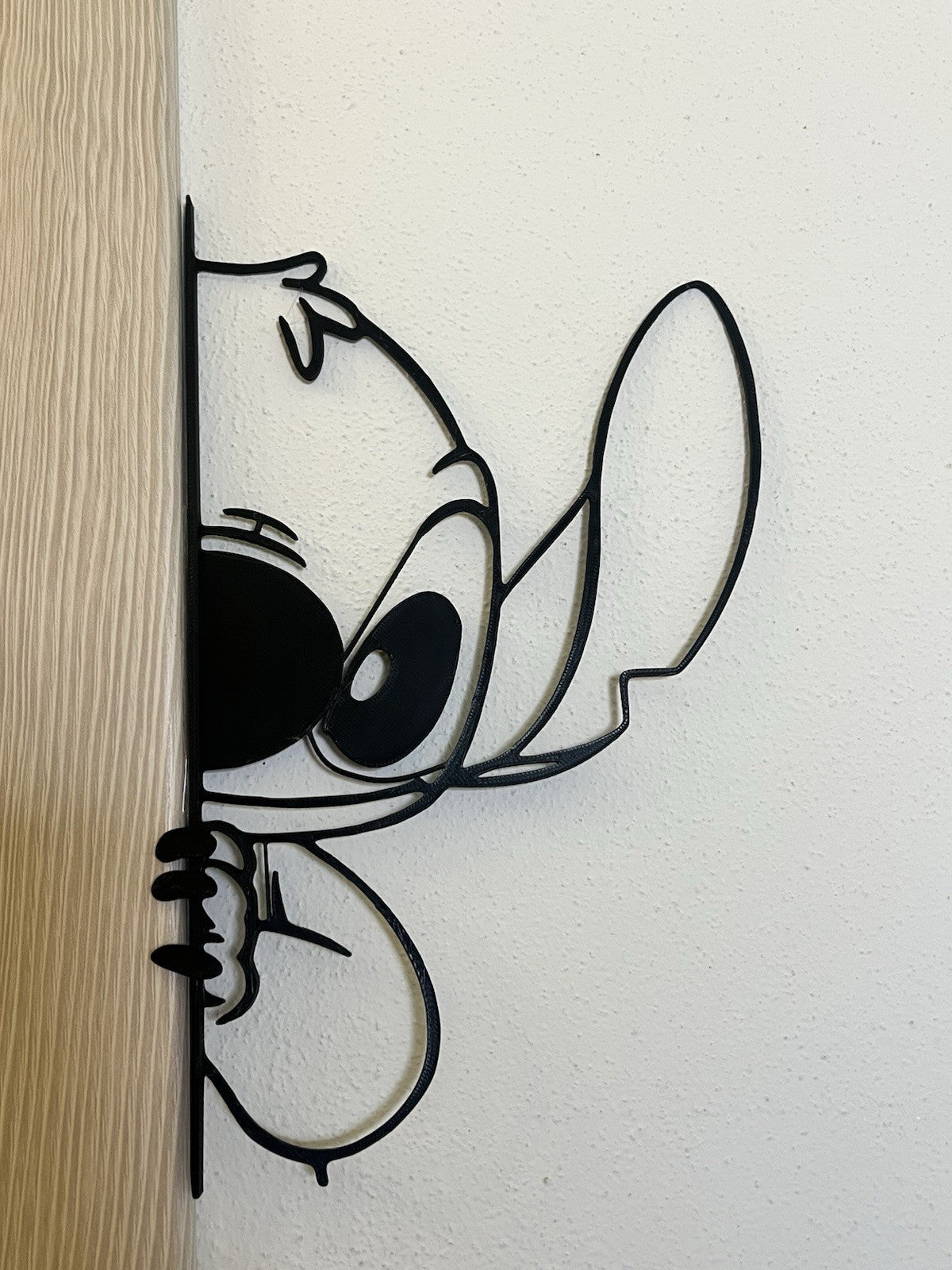 decorazione da parete wall art arte da muro casa stitch capolino porta PLA