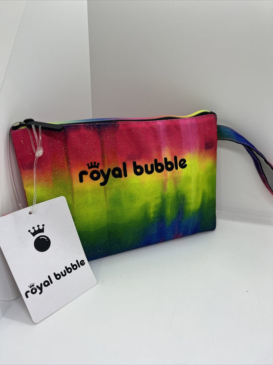 pochette royal bubble porta oggetti da borsa colorata glitter