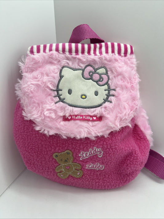 PICCOLO ZAINO PORTA OGGETTI HELLO KITTY 20x19x6 rosa tessuto zainetto BAMBINA