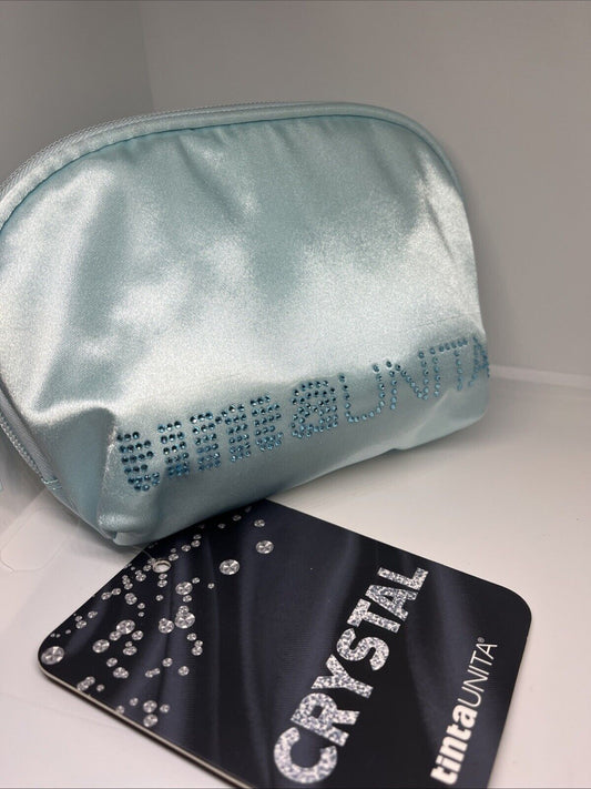 Busta tinta unita Crystal celeste beauty Pochette porta Oggetti borsa 21x13x8