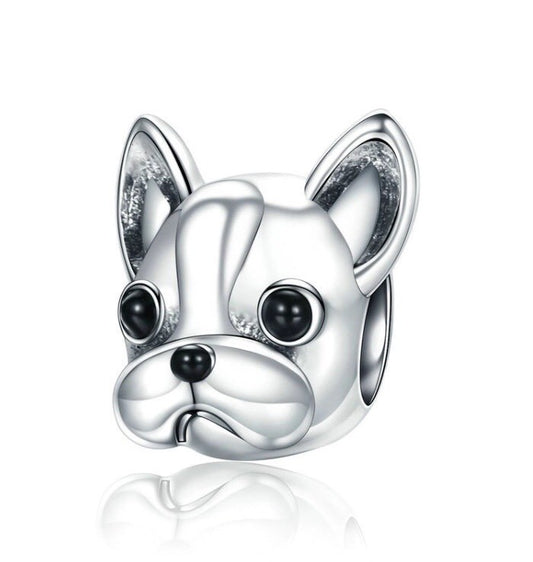 CIONDOLO CHARM BULL DOG FRANCESE BULLDOG FRENCH MISURA BRACCIALE