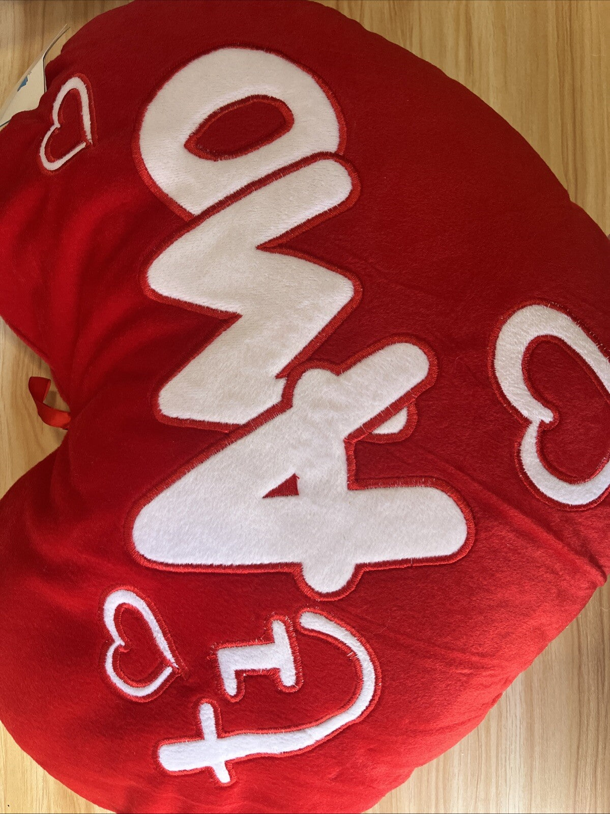 cuscino a cuore peluche TI AMO morbido amore love 43x37