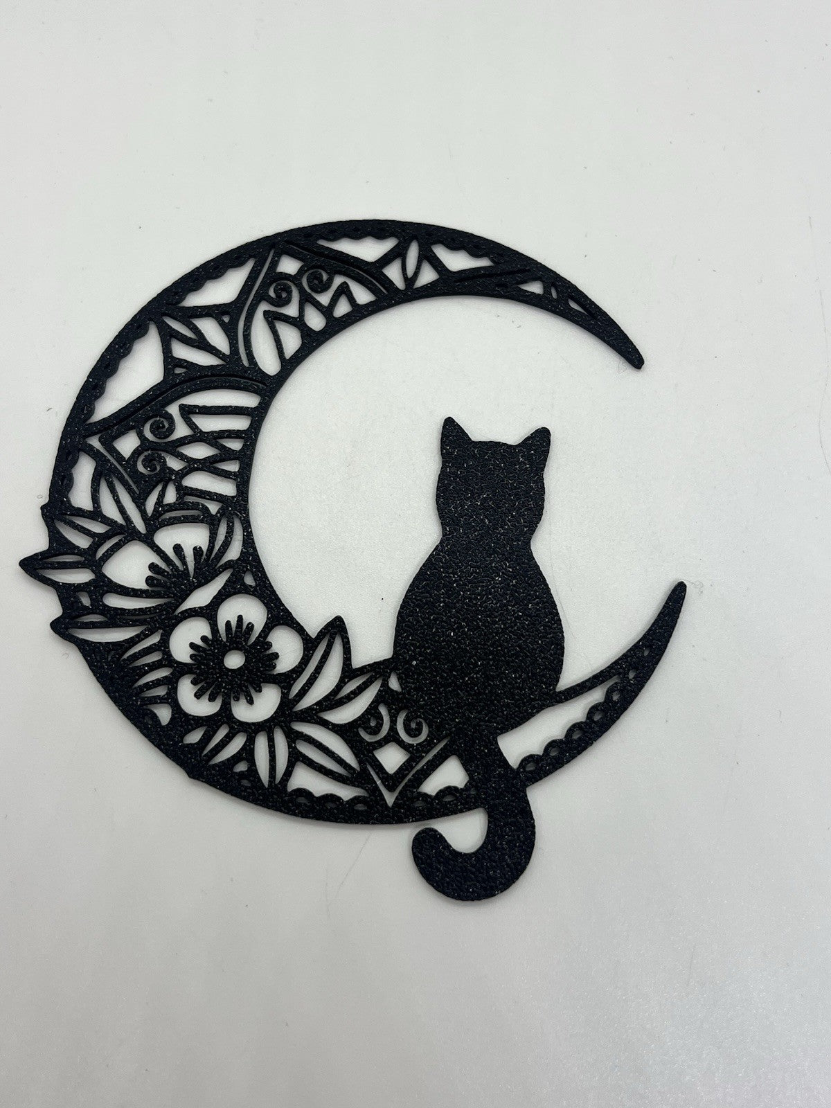 decorazione da parete wall art arte da muro casa  gatto sulla luna cat 22x16