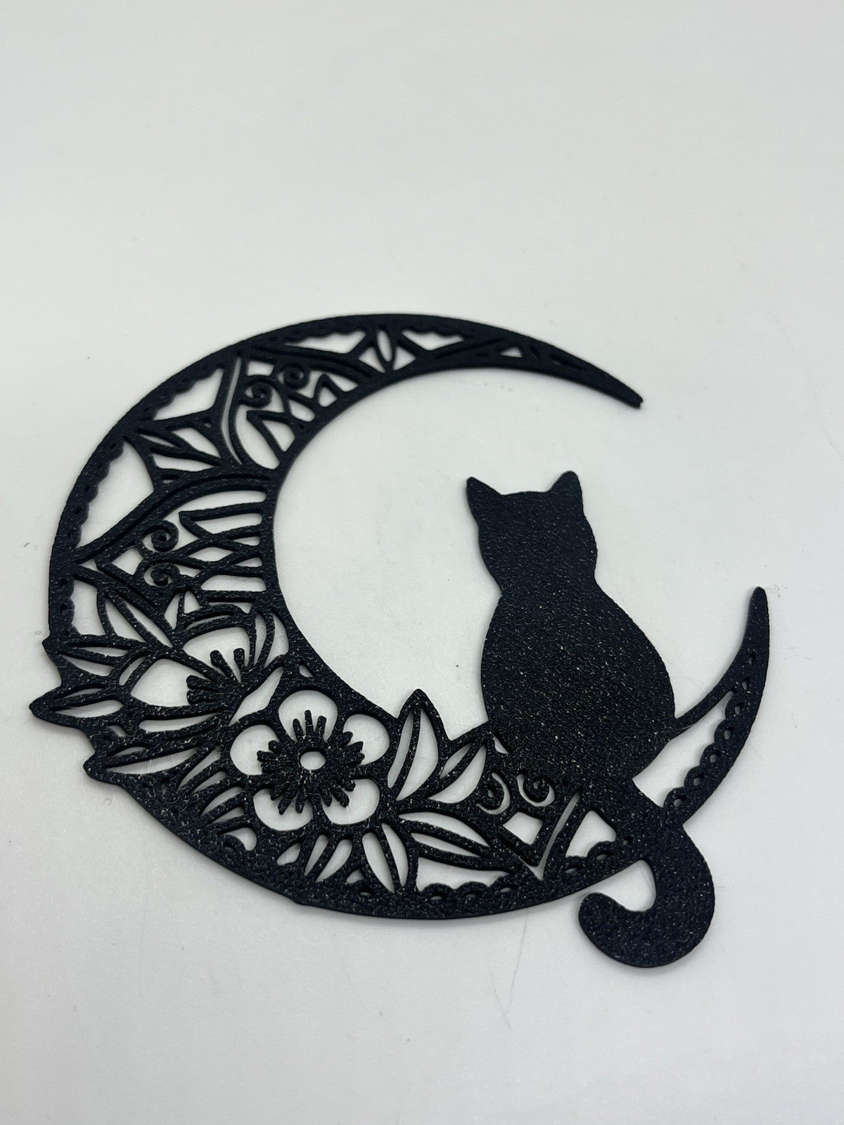 decorazione da parete wall art arte da muro casa  gatto sulla luna cat 22x16