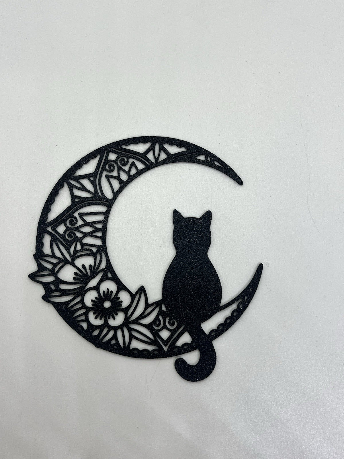 decorazione da parete wall art arte da muro casa  gatto sulla luna cat 22x16