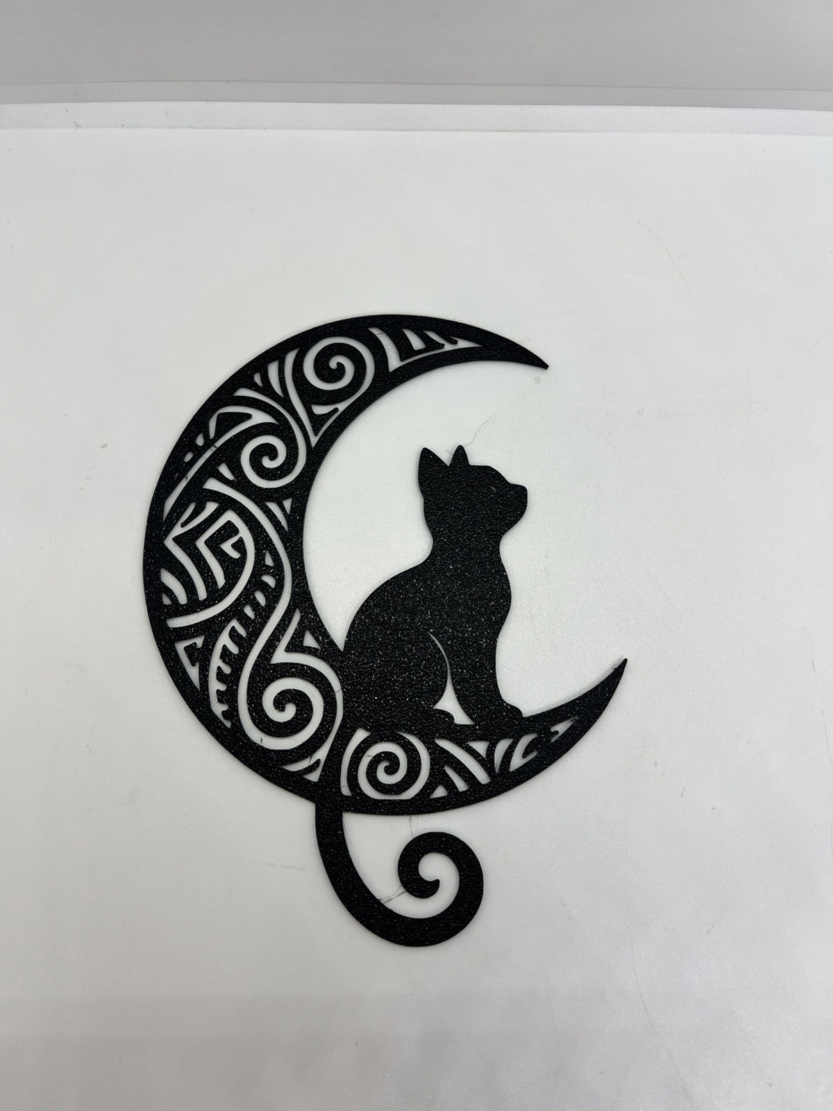 decorazione da parete wall art arte da muro casa  gatto sulla luna cat 22x16