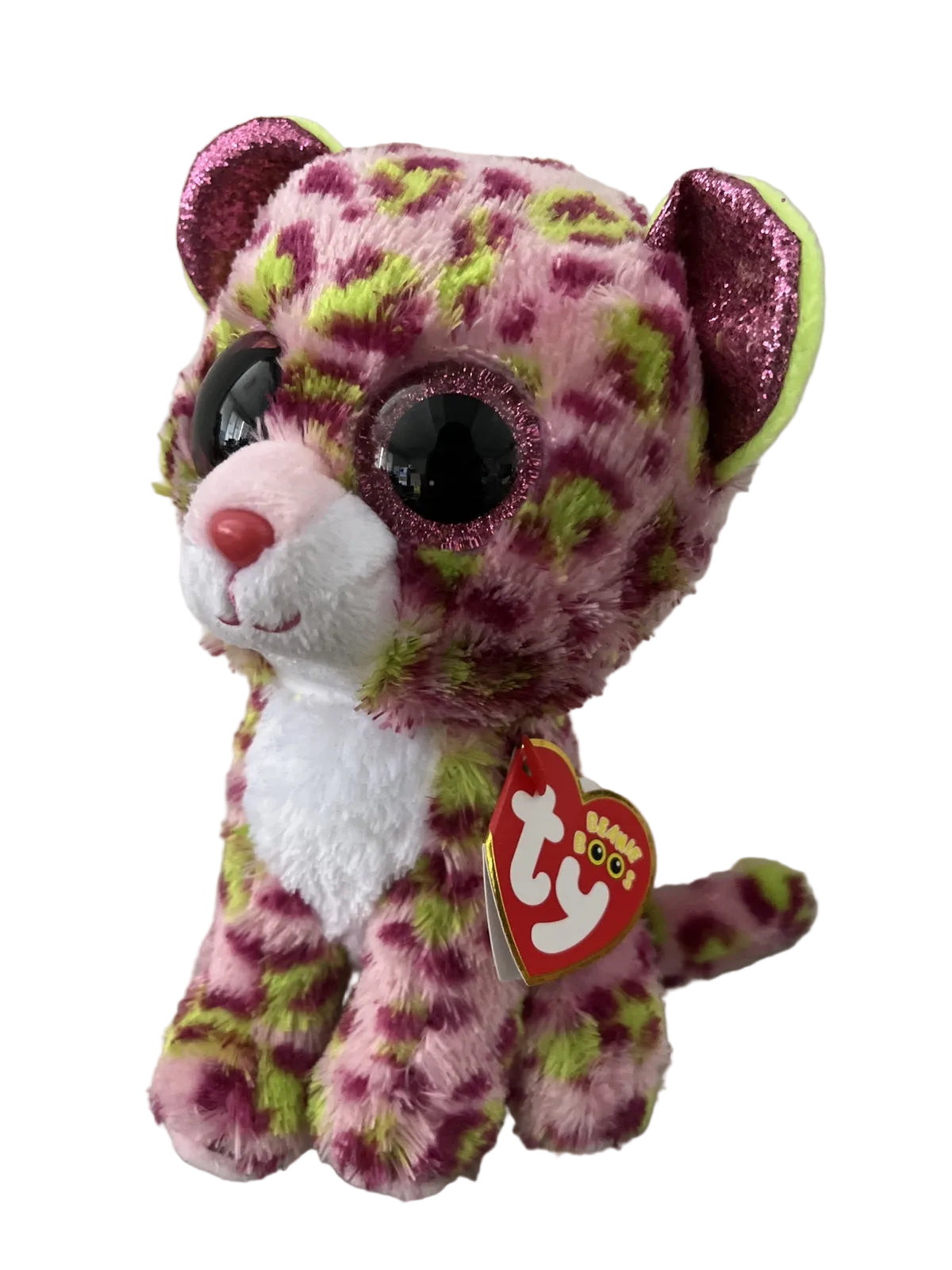 PELUCHE TY BEANIE BOOS LEOPARDO LEONCINO MULTICOLOR 15 CM 9 LUGLIO LAINEY GLITTER