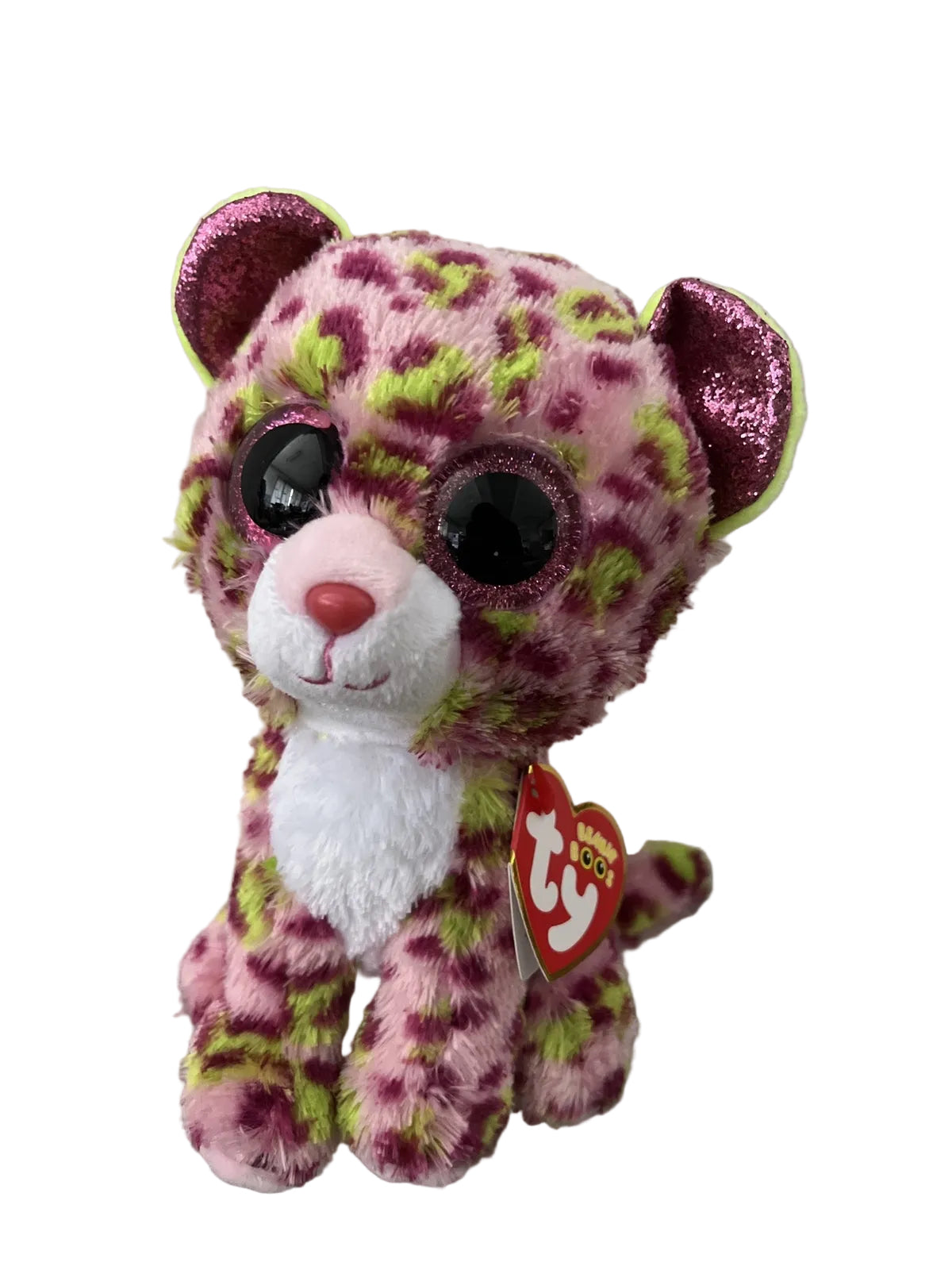 PELUCHE TY BEANIE BOOS LEOPARDO LEONCINO MULTICOLOR 15 CM 9 LUGLIO LAINEY GLITTER