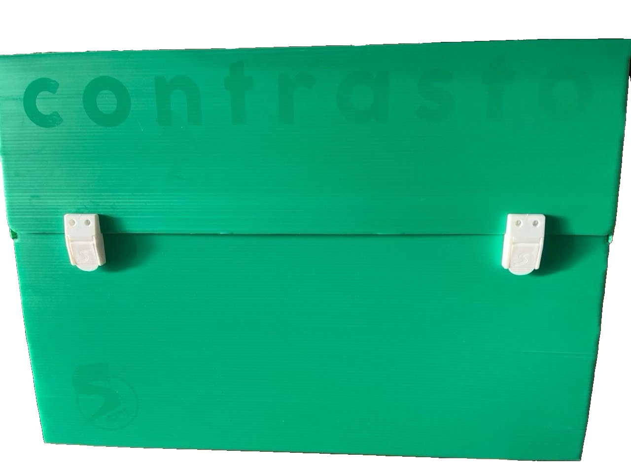 cartellina valigetta scuola disegno arte polionda 53x38x4 verde manico Bianco