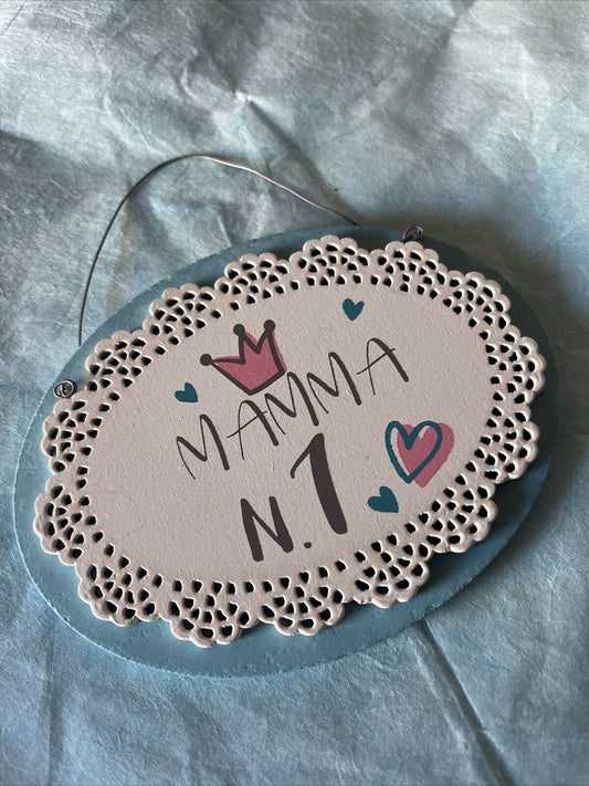 decorazione regalo festa della mamma da appendere 12,5x10