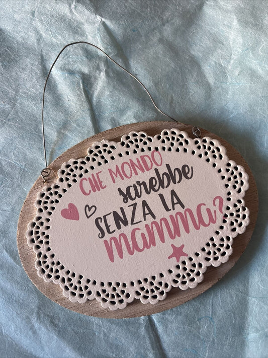 decorazione regalo festa della mamma da appendere 12,5x10