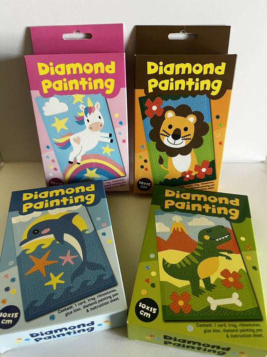 diamond painting diamanti 10x15 kit per bambini 4 assortiti gioco