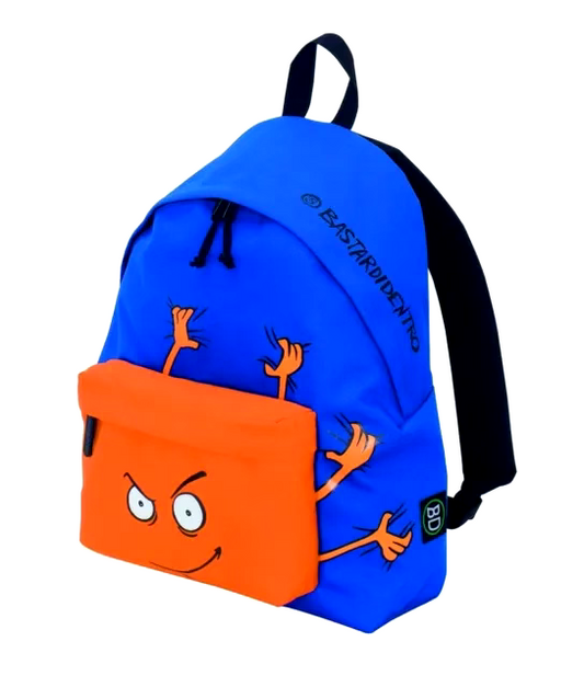 zaino bastardidentro americano blu arancione seven leggero comodo scuola vacanza