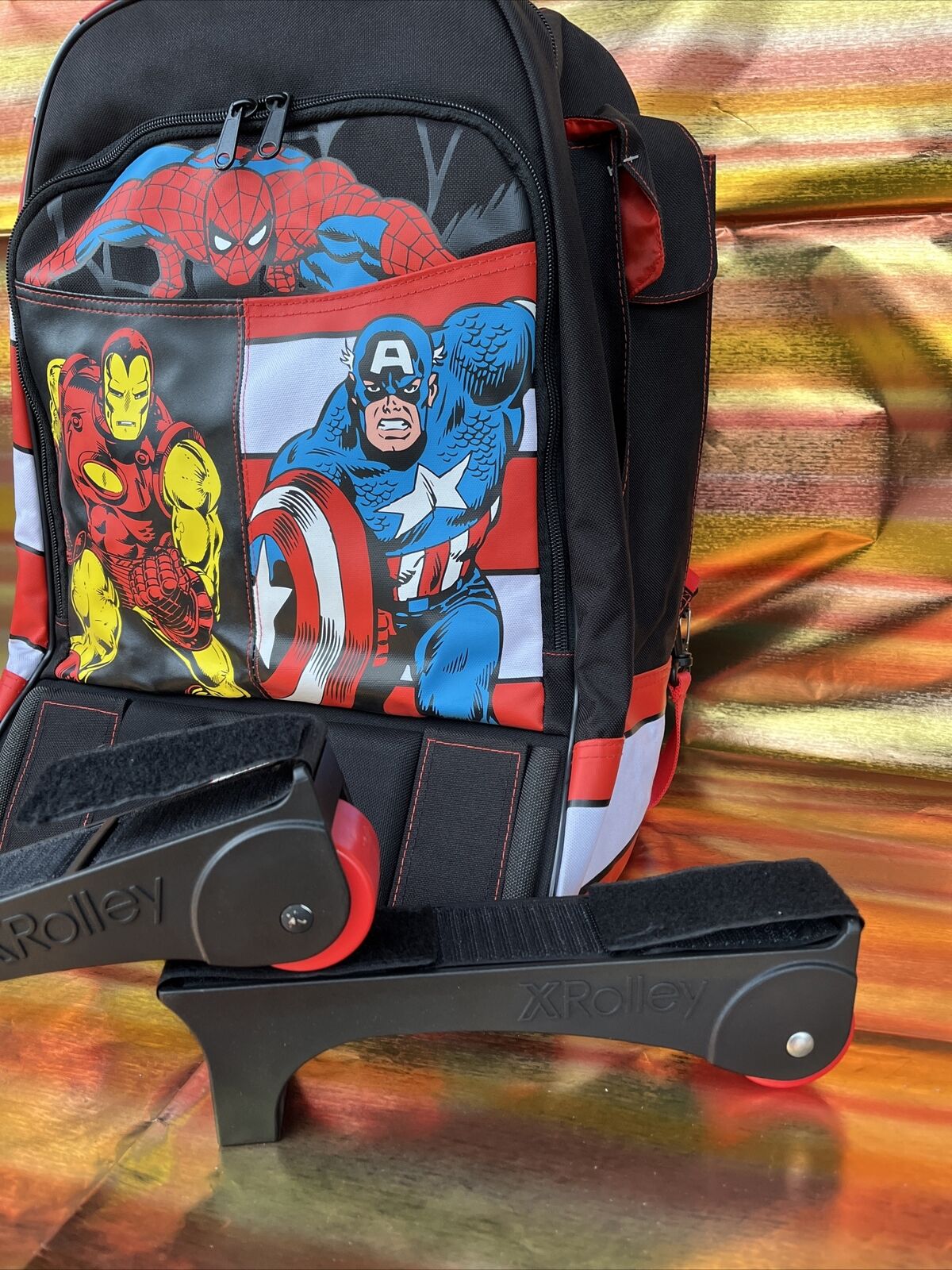 zaino XROLLEY trolley tracolla ruote removibili marvel comics super eroi
