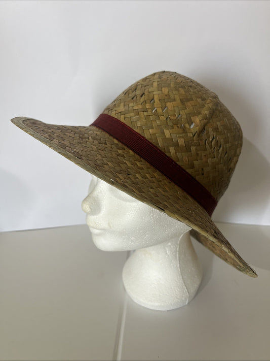 CAPPELLO DA SOLE DI PAGLIA ESPLORATORE SAFARI DONNA PASSEGGIO MARE TG UNICA