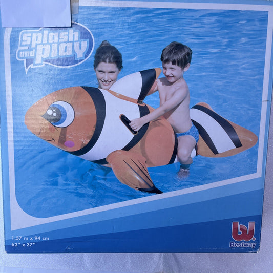 pesce cavalcabile gonfiabile mare gioco piscina splash And play 157x94