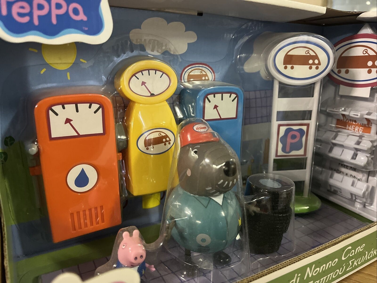 il garage di nonno cane peppa pig costruisci gioco bambini