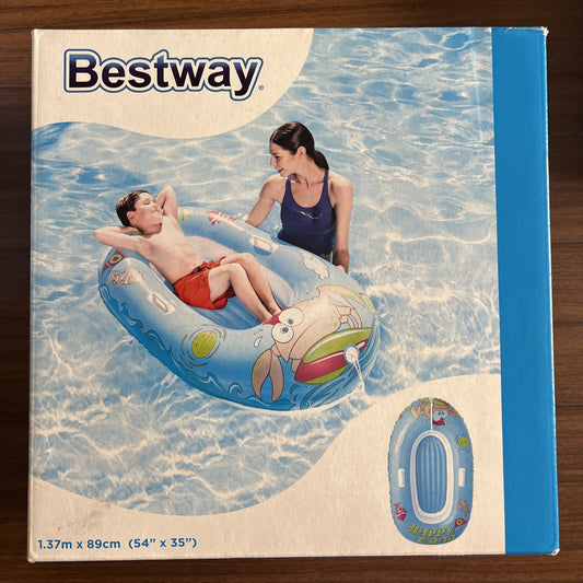 canotto gonfiabile mare piscina gioco bambini 137x89 Blu Bestway