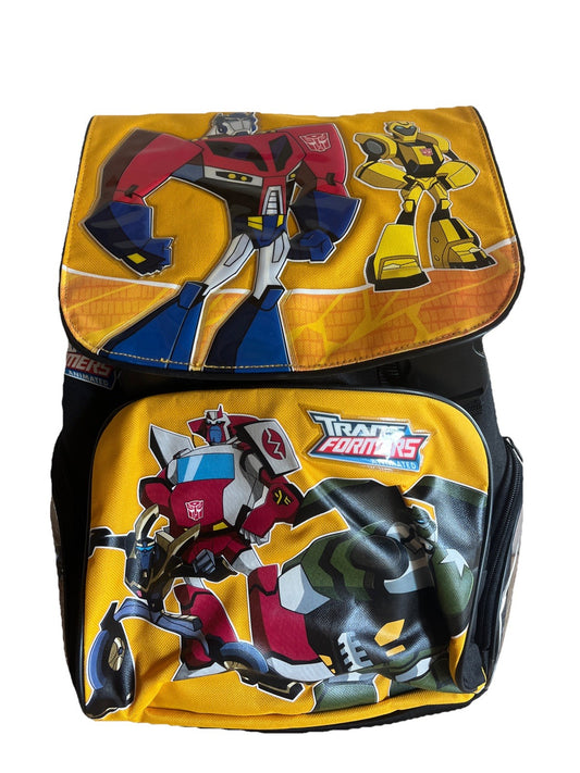 zaino scuola elementare bambini Transformers Animated giallo e nero