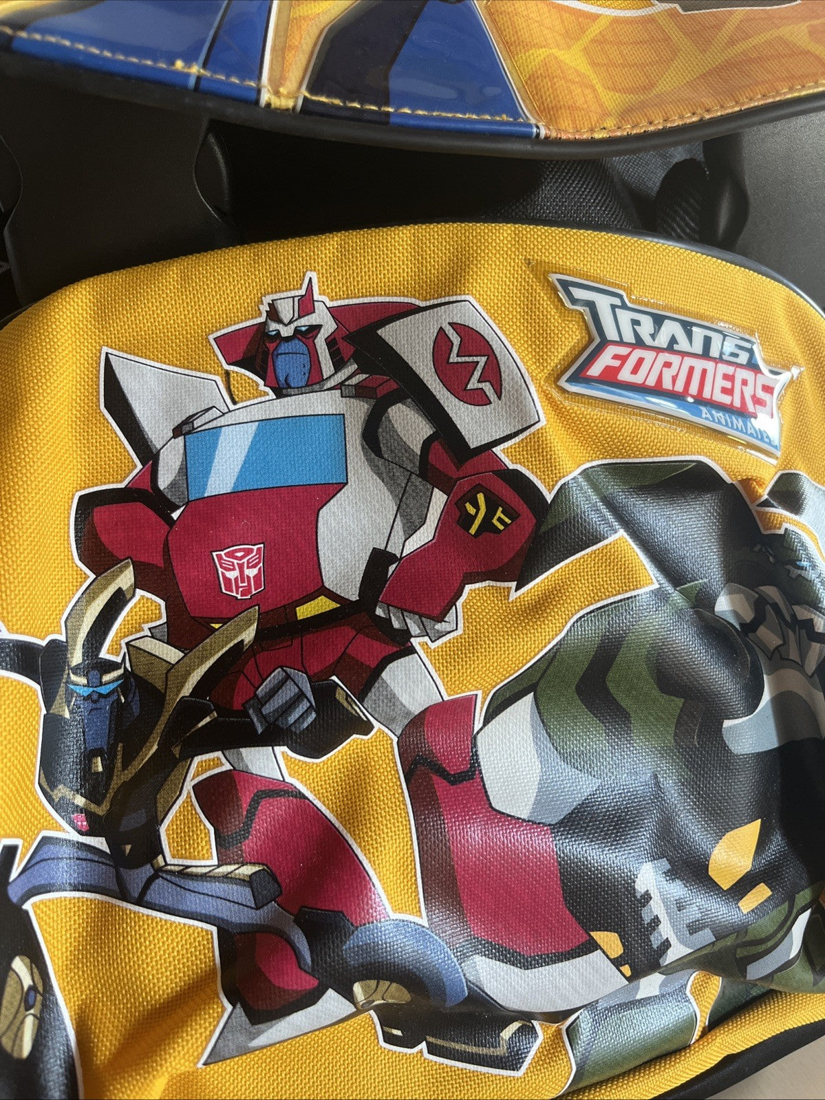 zaino scuola elementare bambini Transformers Animated giallo e nero
