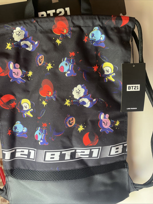 SACCA RAGAZZA BT21 FIGURE PERSONAGGI SCUOLA VACANZE 33X48 RESISTENTE ZAINO