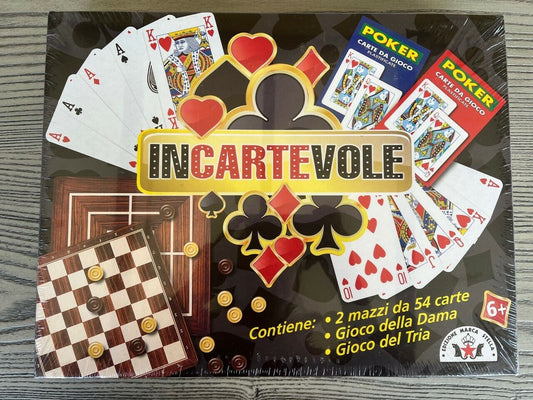 Poker Dama Tria GIOCO SOCIETÀ DA TAVOLO COMPLETO INCARTEVOLE GIOCO CARTE