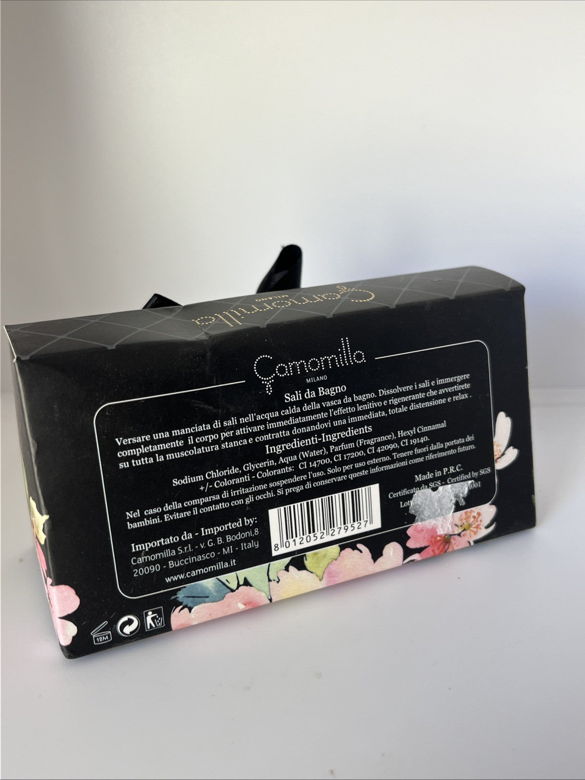 sali da bagno camomilla milano Vanilla peach Rosa bath salt