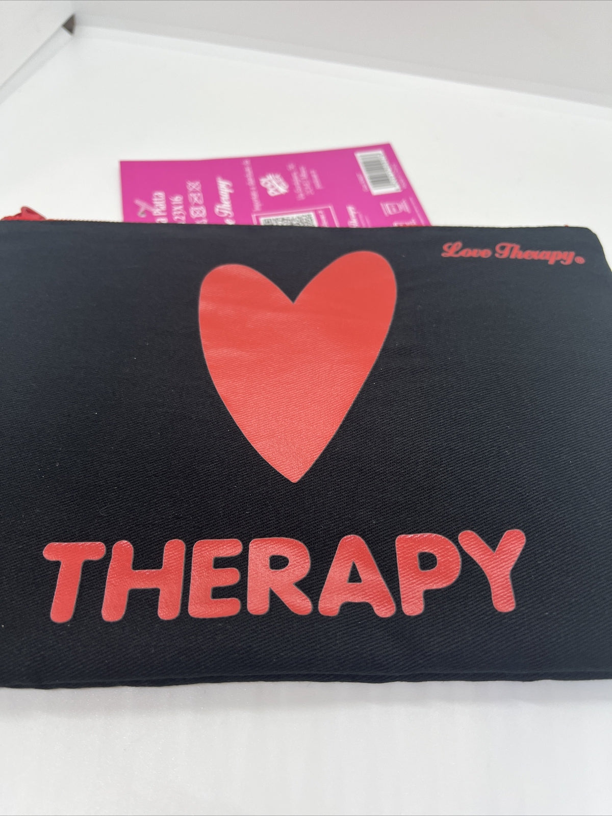 busta piatta tinta unita Love Therapy pochette porta Oggetti borsa 23x16 stoffa