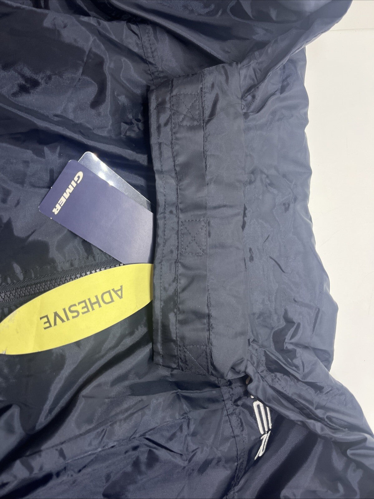 impermeabile pioggia blu navy GIMER Tg S uomo sport zip e tasche