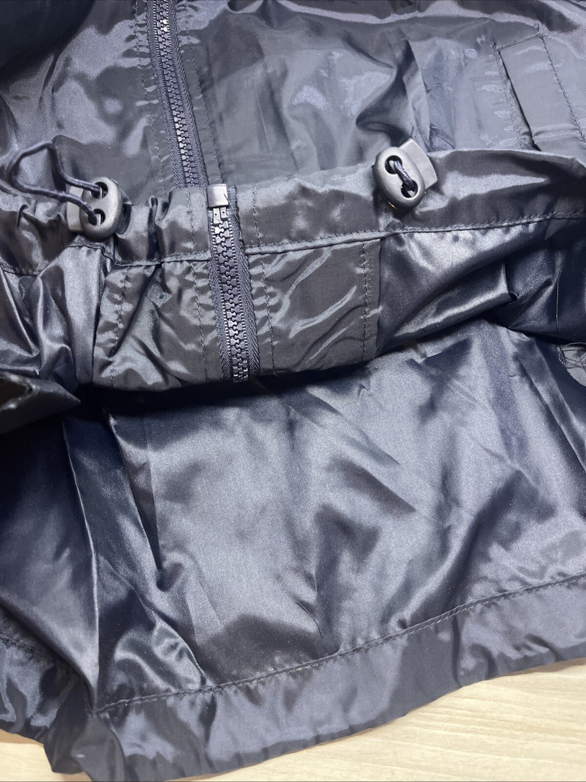 impermeabile pioggia blu navy GIMER Tg S uomo sport zip e tasche