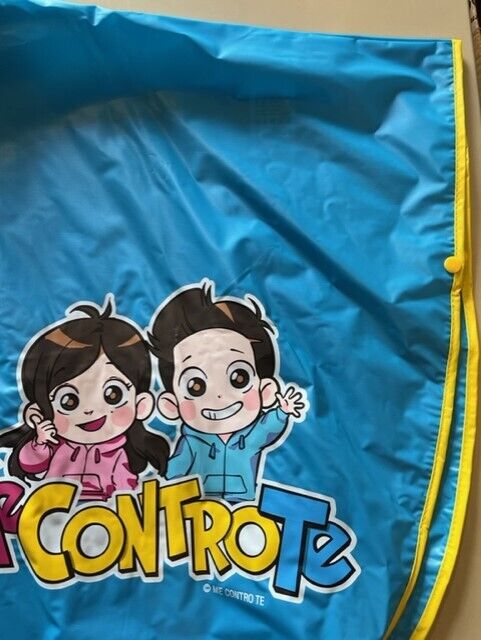 MANTELLINA ANTI PIOGGIA ME CONTRO TE 8/9 ANNI BAMBINA ASILO BLU IMPERMEABILE