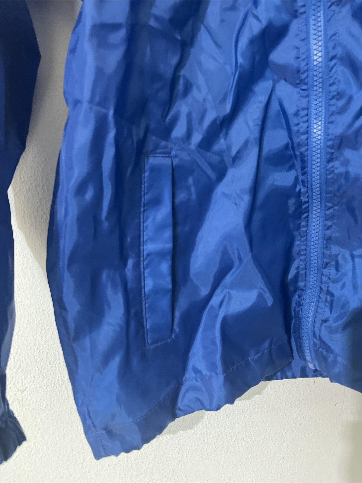 impermeabile blu olimpuco GIMER Tg XxS uomo sport zip e tasche