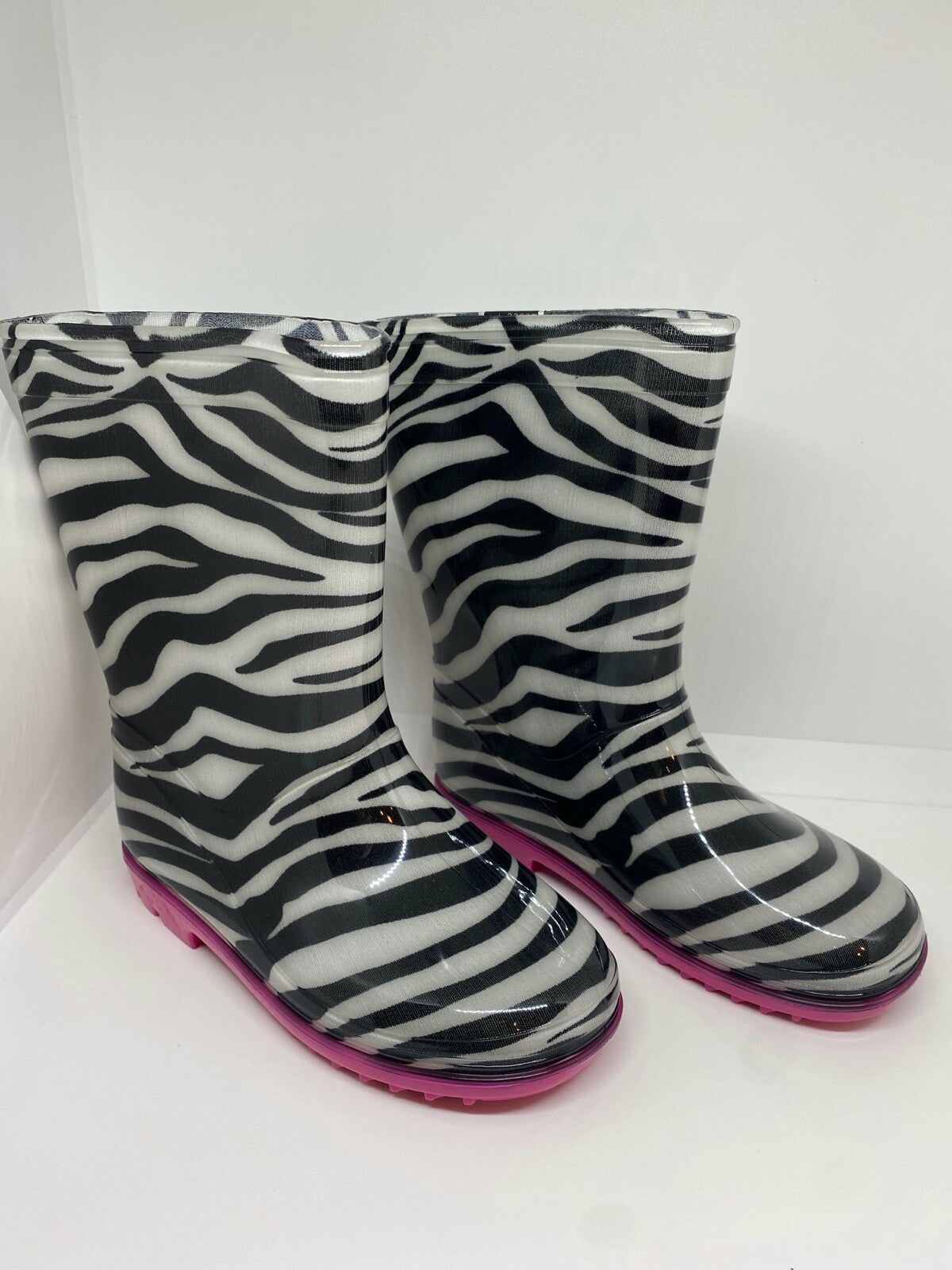 STIVALI PIOGGIA BAMBINI STIVALETTI GOMMA ZEBRATI BIMBA 30