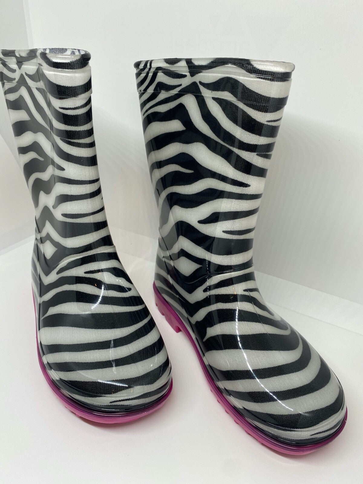 STIVALI PIOGGIA BAMBINI STIVALETTI GOMMA ZEBRATI BIMBA 27