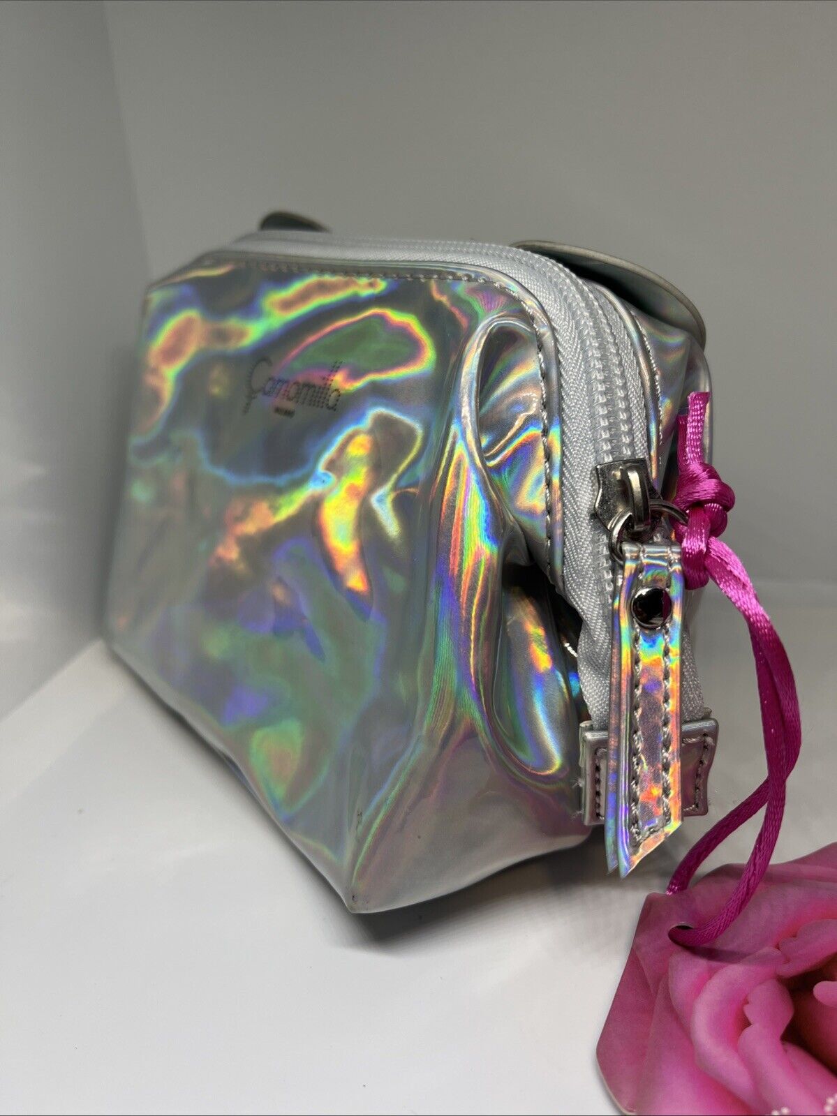 Three stars camomilla Milano porta oggetti gioielli borsa beauty trousse 12x14x8