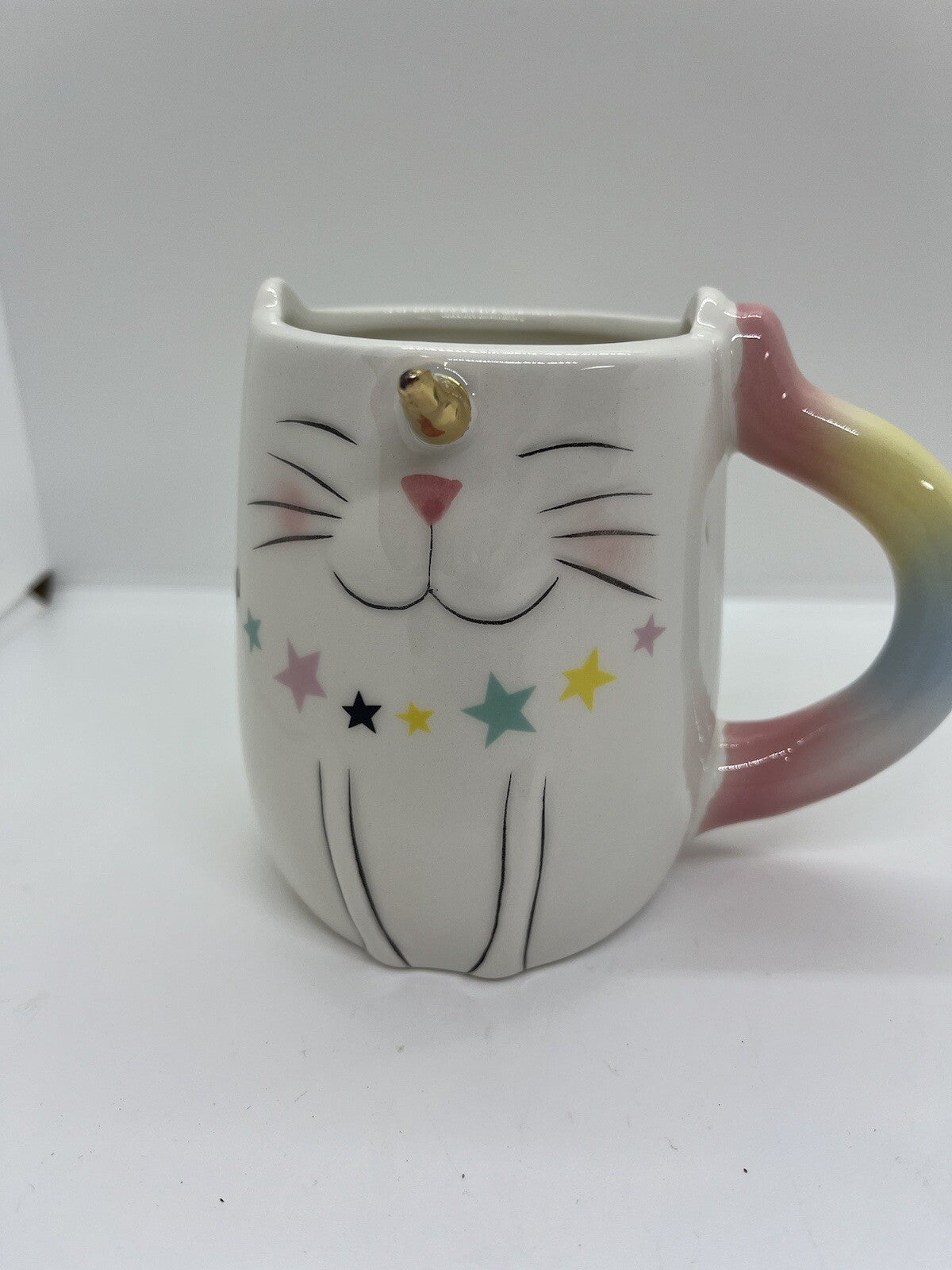 Tazza 3d ceramica gatto unicorno arcobaleno Rainbow