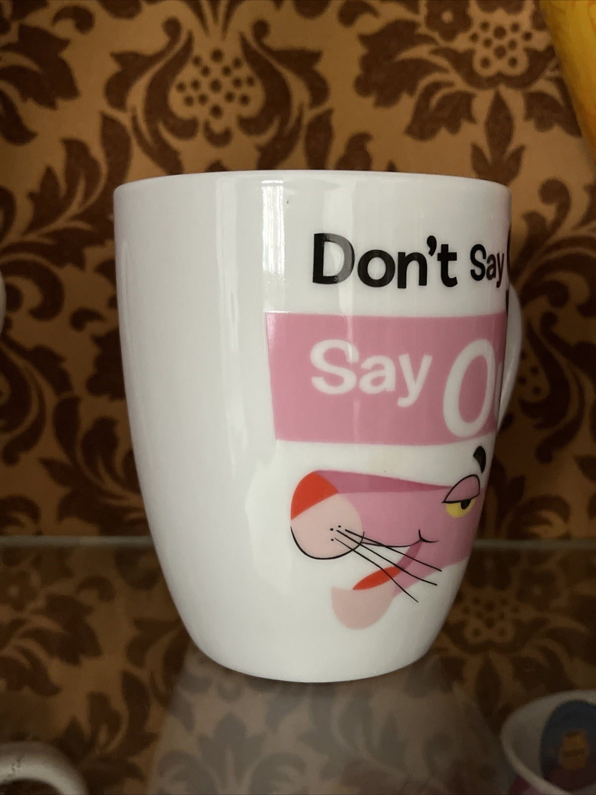 Tazza ceramica pantera Rosa Si Oui colazione the caffe latte