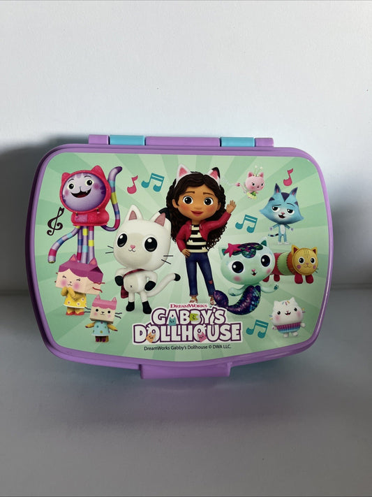 porta pranzo merenda in plastica per bambini Gabby’s Dollhouse scuola asilo