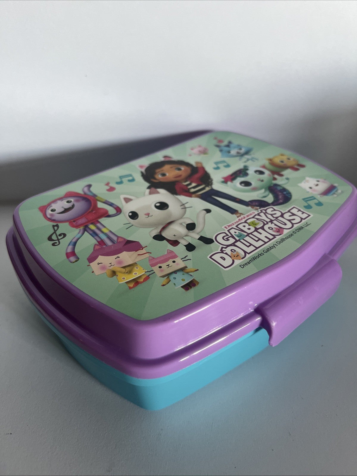 porta pranzo merenda in plastica per bambini Gabby’s Dollhouse scuola asilo