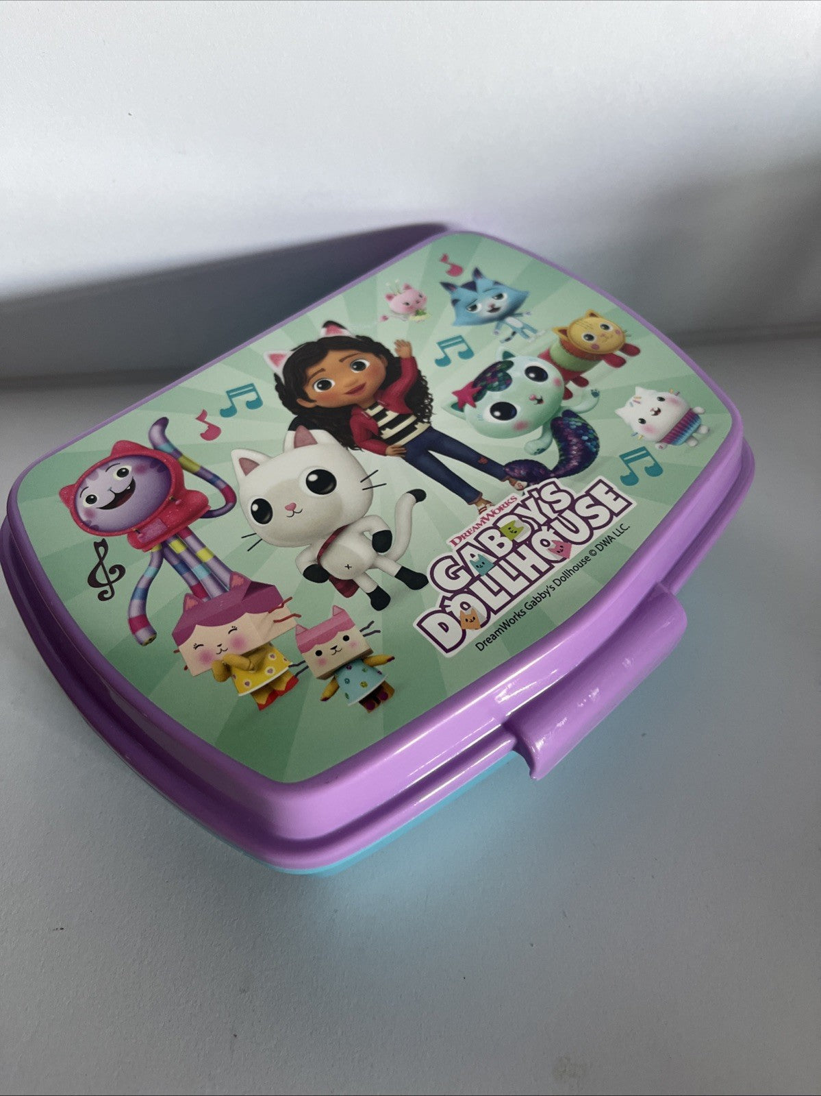 porta pranzo merenda in plastica per bambini Gabby’s Dollhouse scuola asilo