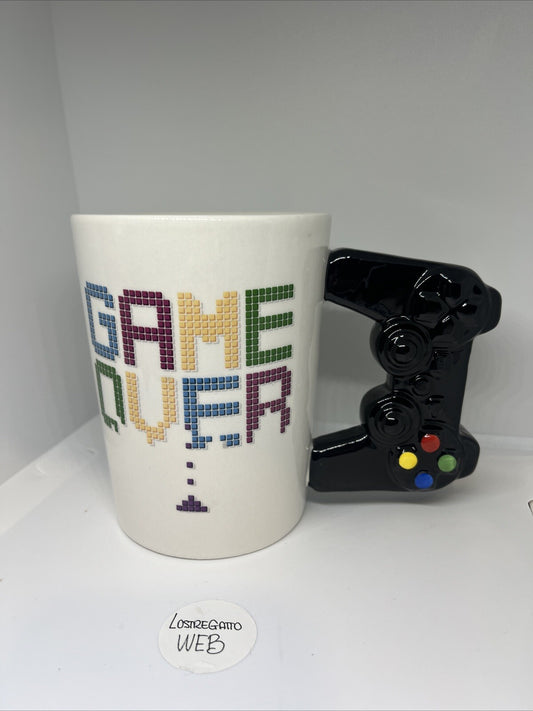 Tazza 3D manico controller play station ceramica mug joystick game over pixel