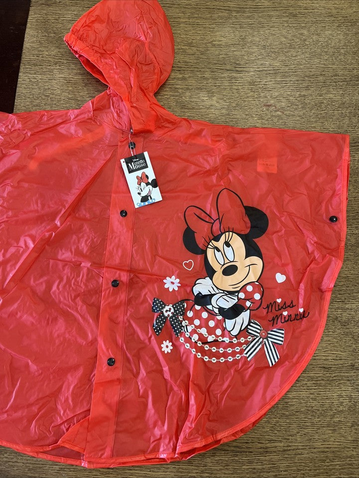 impermeabile mantellina anti pioggia bambina Disney Minnie 5/6 anni Tg S