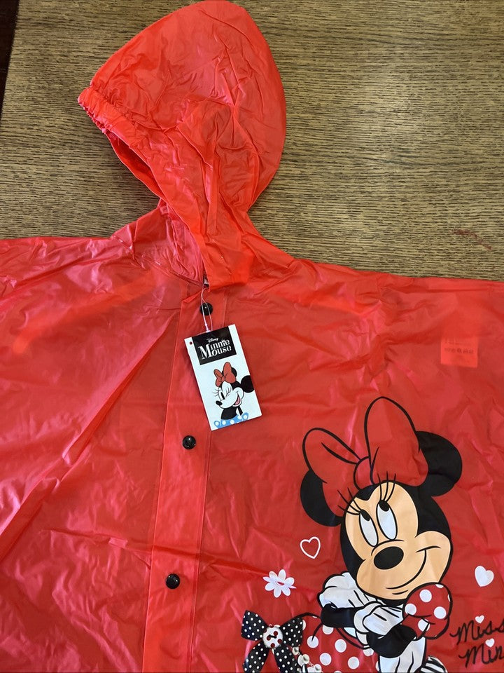 impermeabile mantellina anti pioggia bambina Disney Minnie 7/8 a Tg M